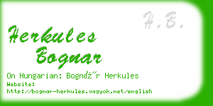 herkules bognar business card